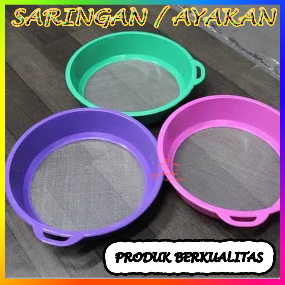 Ayakan Tepung Terigu 19cm Saringan Santan Plastik Saringan SerbagunaWarna Acak