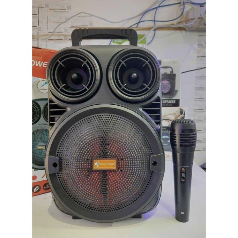 COD Speaker bluetooth portabel karaoke 3381 model koper FREE MIC big bass Termurah//Salon Aktif Kimi