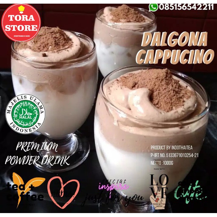 

DALGONA CAPPUCINO Powder 1kg 1000 gr- Bubuk DALGONA CAPPUCINO anti gagal 1Kg - DALGONA CAPPUCINO