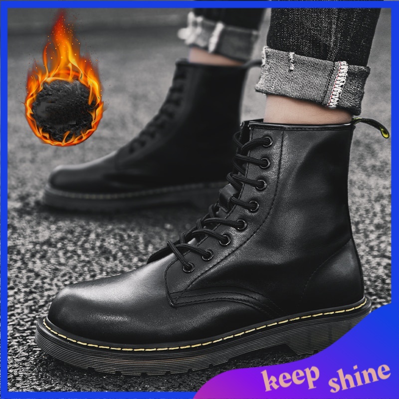Sepatu Boots Pria Kulit Import Elegant Men's Ankle Boots Martin Winter Boot Biker Boot for Men Leath
