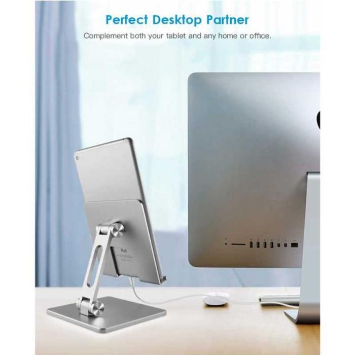 Stand Tablet Aluminium Holder Dudukan Ipad Desktop POS Meja Kasir 10