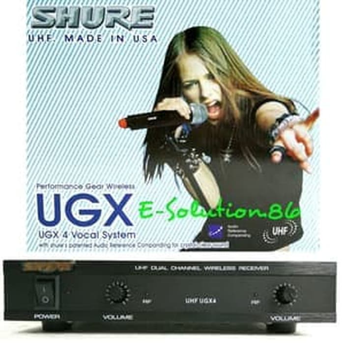 Shure Mic Wireless ugx 4 Handle Black Edition -Double Wireles