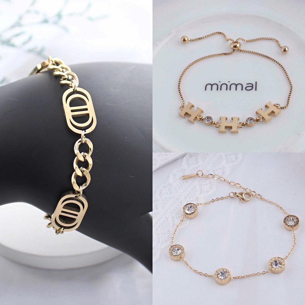 Gelang Titanium Permata Perhiasan Fashion 0011,539.3254