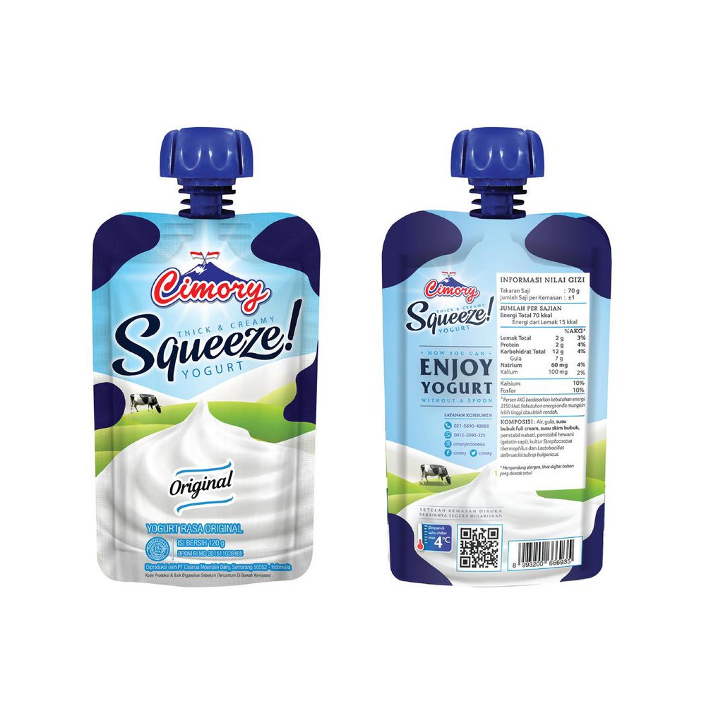 Cimory Yogurt Squeeze 120 Ml Original