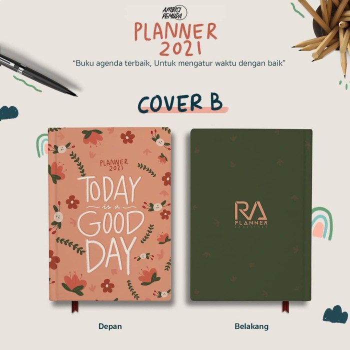 

[RESTOCK] Planner Book 2021 A5 Hard Cover - Journalling Book Best Seller - Cover B