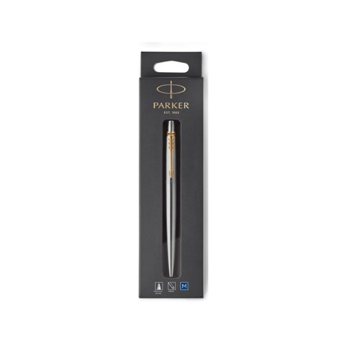 

Parker Jotter Hangsell Stainless Steel Gold Trim Ballpoint Blue Ink