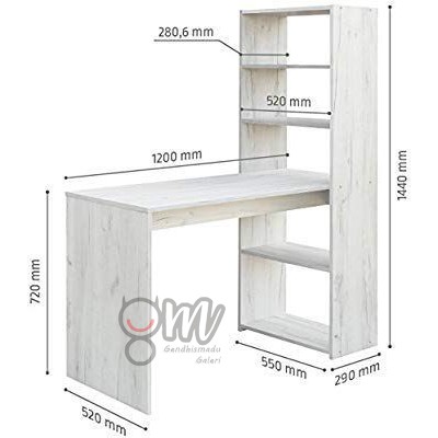 Meja Kerja Kantor Plus Rak - Meja Belajar Minimalis