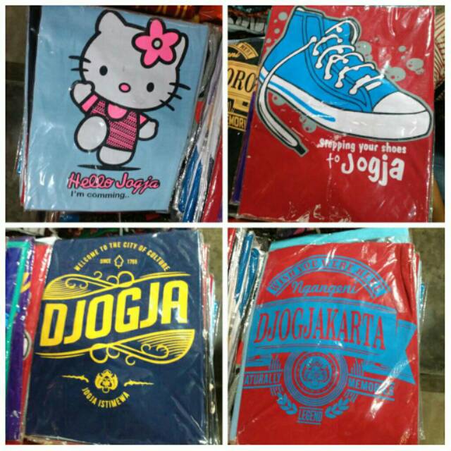 (BISA COD) Kaos Lengan Pendek Khas Jogja Ukuran All Size - Souvenir Murah