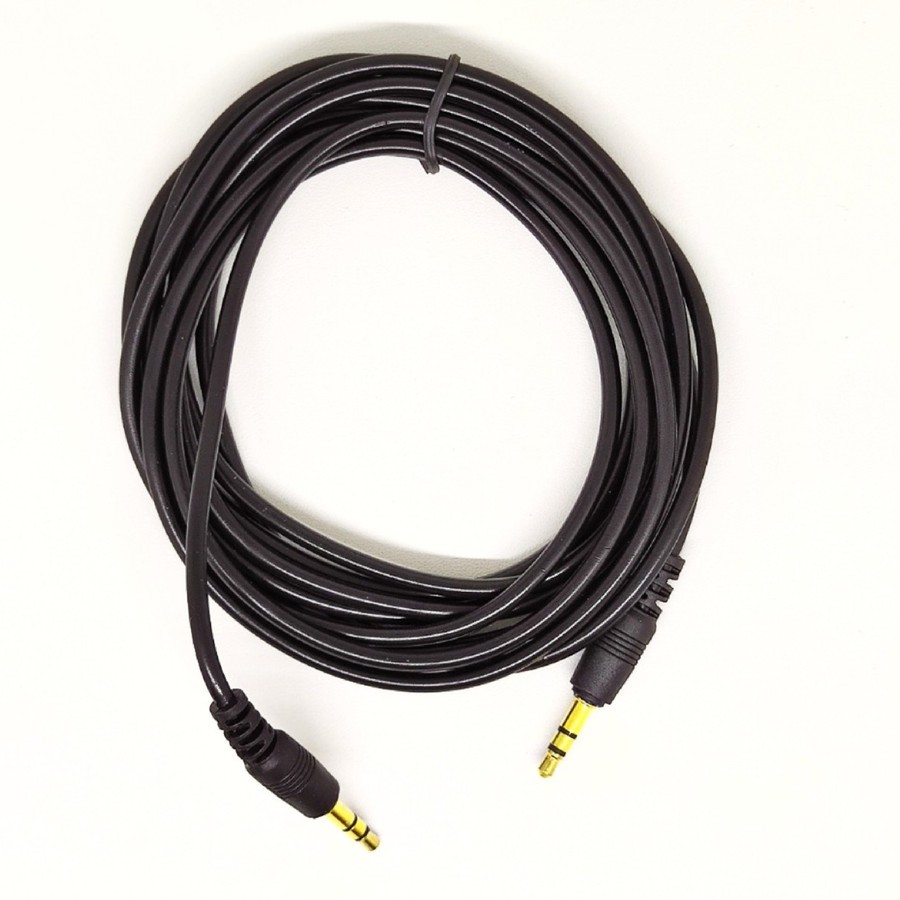 KABEL AUDIO JACK 3.5 PANJANG 5M GOLD PLATED / KABEL AUX 5 METER Male To Male