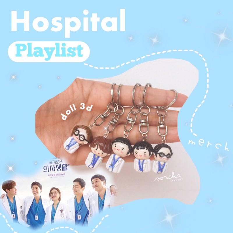 Hospital Playlist - hospital playlist k-drama - hospital playlist keychain - Keychain Gantungan Kunc