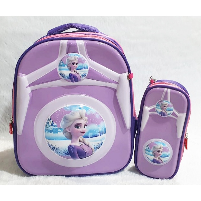 FREE PENSIL CASE - RANSEL 13&quot; TAS ANAK SEKOLAH TK LAKI LAKI / PEREMPUAN GAMBAR KUDA PONY DAN SUPER JAGOAN TIMBUL 3 RESLETING IMPORT + KTK ( KOTAK PENSIL ) VALE 13&quot; TK