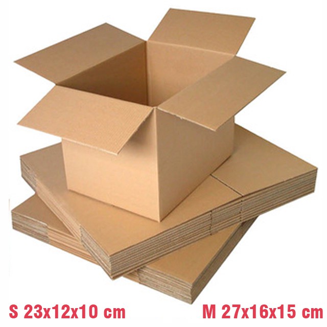 Mikusoo KARDUS KARTON BOX DUS POLOS S 23x12x10 DAN M 27x16x15 CM UNTUK PACKING