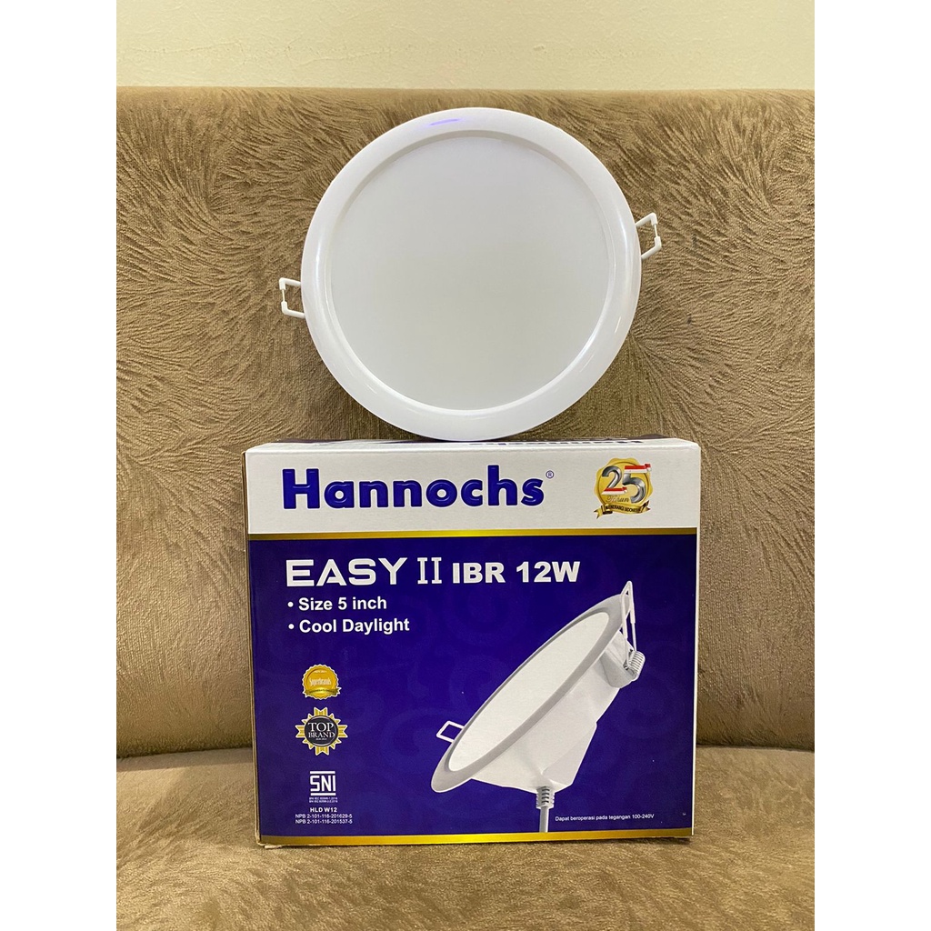 Lampu Downlight LED Hannochs / LED Panel Hannochs Easy IBR / Cahaya Putih  3, 5, 7, 9, 12 &amp; 15 watt