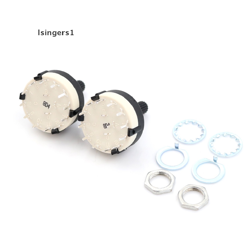 (lsingers1) 2pcs RS26 Switch Putar Channel 1 Pole Posisi 12 Selectable