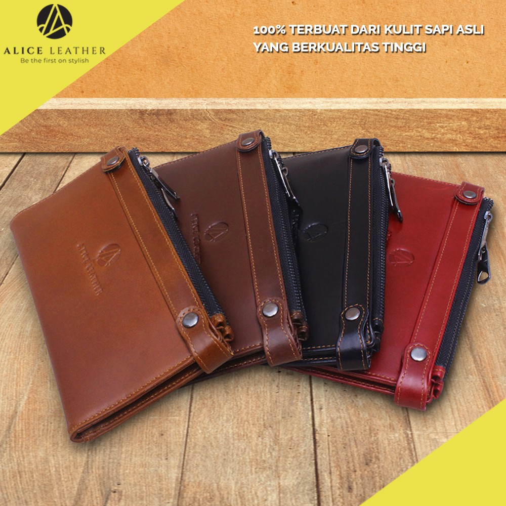 FELORA WALLET GENUINE LEATHER DOMPET KULIT PANJANG YANG FUNGSIONAL BERBAHAN KULIT SAPI ASLI AD01