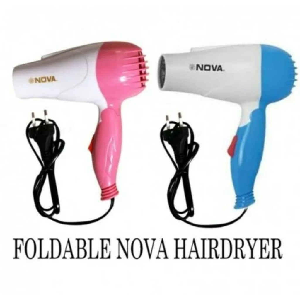 Hairdryer Hair Dryer Lipat Pengering Rambut Nova Portable 500W-Pengering Rambut Lipat Hair Drayer Mini Nova Good Quality