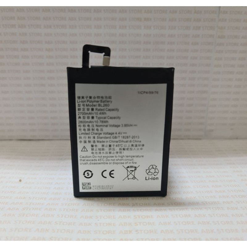 Batre Baterai Battery Lenovo Vibe S1 BL260 Original