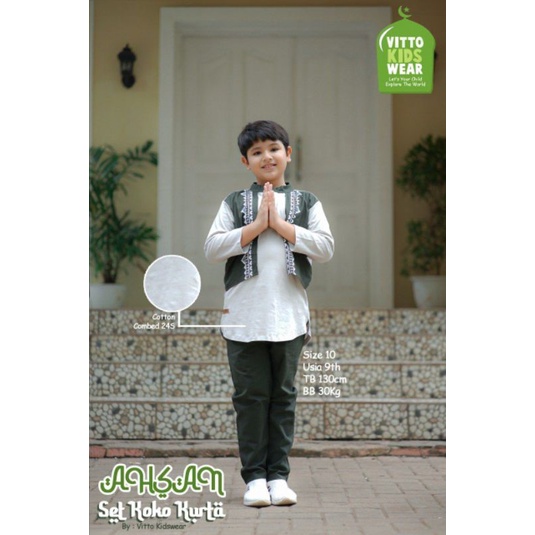 koko setelan anak series kurta ahsan by vitto kids wear
