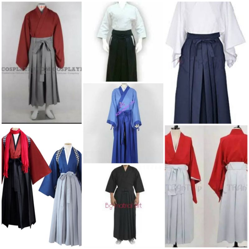 HAKAMA Japanese Samurai Unisex Set HAKAMA Only Suited For Demon Slayer ...