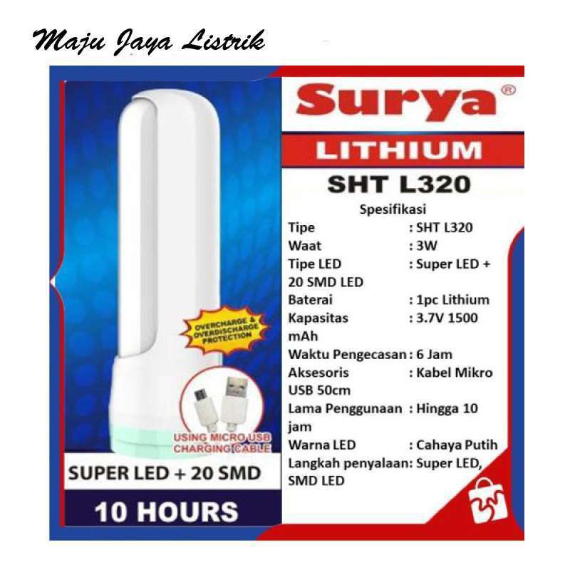 Surya SHT L320 Senter LED Super Terang / Lampu Emergency 2 in 1