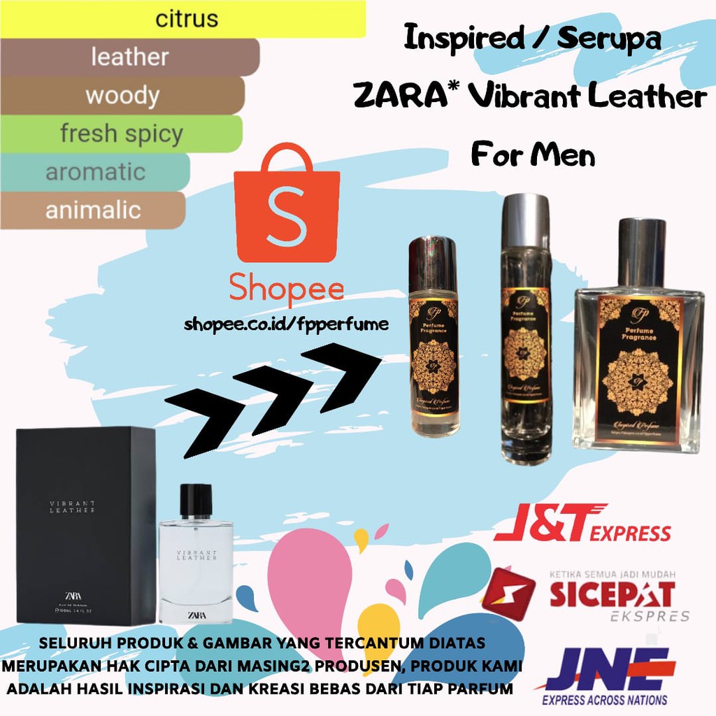 FP Parfum Inspired ZARA* VIBRAN LEATER FOR MAN PERFUME PRIA