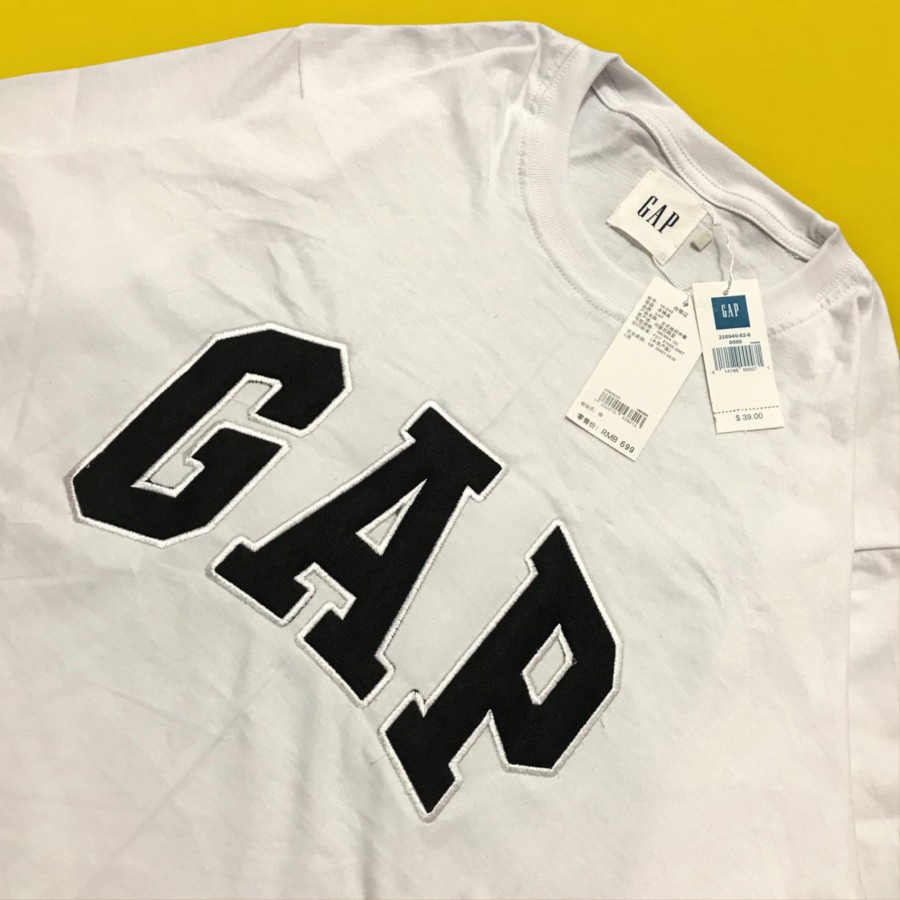 GAP Arch Basic Logo T-Shirt Fulltag |  Baju Kaos Pria GAP Logo Basic Sablon | Kaos GAP Best Seller | Atasan Kaos Pria Wanita Lengan Pendek GAP