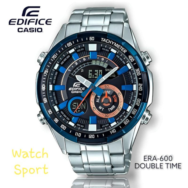 Jam Tangan Pria Merk Casio Edifice Type ERA-600 Original Bm Baterai Free Box