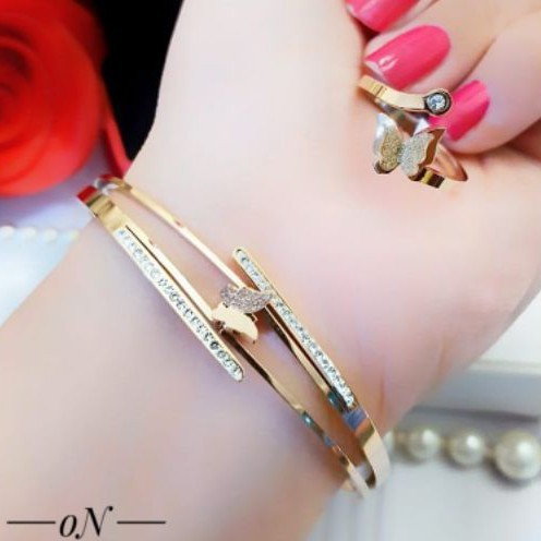 Titanium Gelang dan Cincin 878