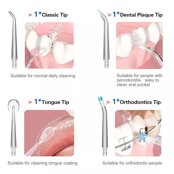 Floss Gigi Elektrik Pembersih Karang Gigi Dental Flosser USB Charge