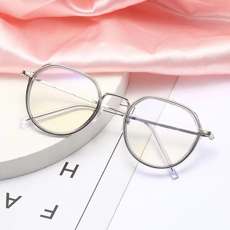 Frame Kacamata Fashion Wanita Anti Radiasi Korean Kaca Mata Radiasi Bulat Eyeglasses-Won