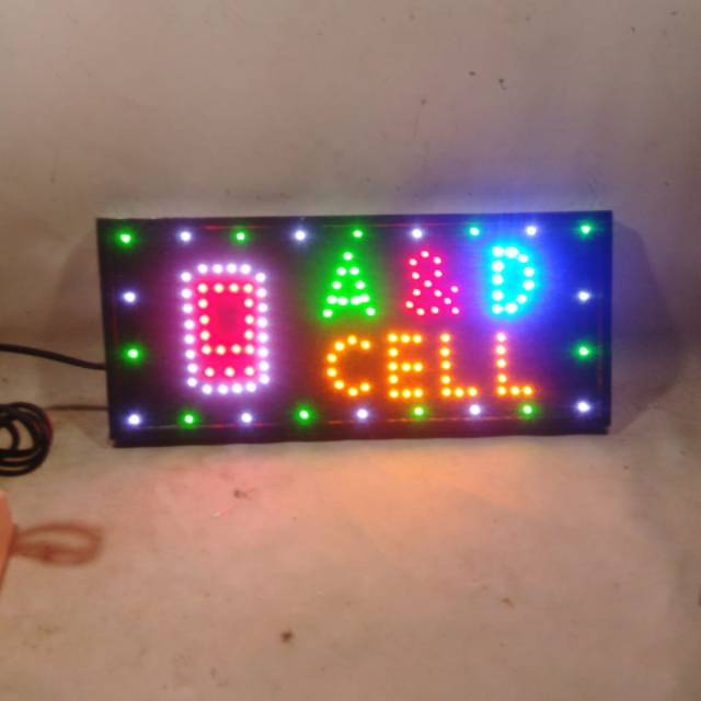 Tulisan lampu led sign nama konter hp / pulsa new