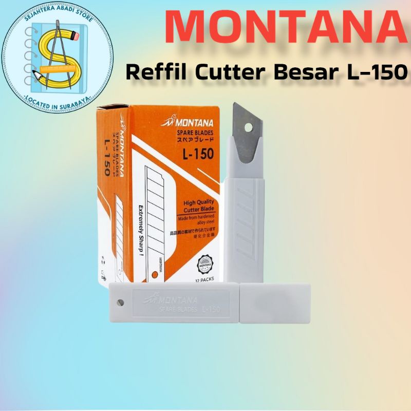 

REFIL CUTTER ISI PISAU POTONG KERTAS BESAR L-150 MONTANA (1 TUBE 5pcs)