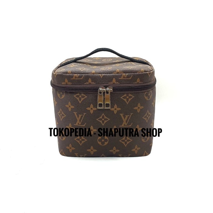 ༺ COD AKTIF ༻ tas kosmetik/trevel makeup/tas LV bunga