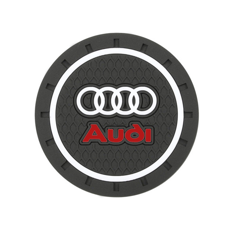 2 Pcs Mobil Coaster Cangkir Air Botol Pemegang Anti-Slip Pad Mat Silica Gel untuk Dekorasi Interior Mobil Styling Aksesoris For Audi