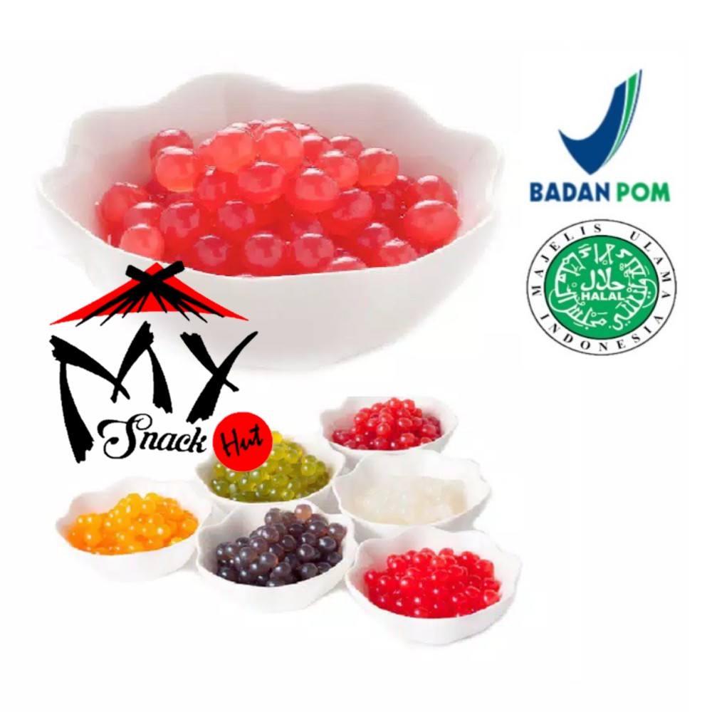 TAIWAN POPPING BOBA 250GR - BURSTING PEARL TOPPING BABEL MINUMAN POP BUBBLE MULUT MELETUS IMPORT