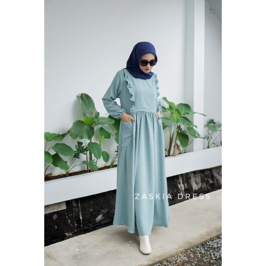 ZASKIA DRESS/GAMIS ZASKIA/DRESS BAHAN CRINCKLE URAGIRI