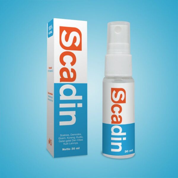 Scadin Spray 100ml Obat Scabies Demodex Luka Borok Jamur Kucing Anjing