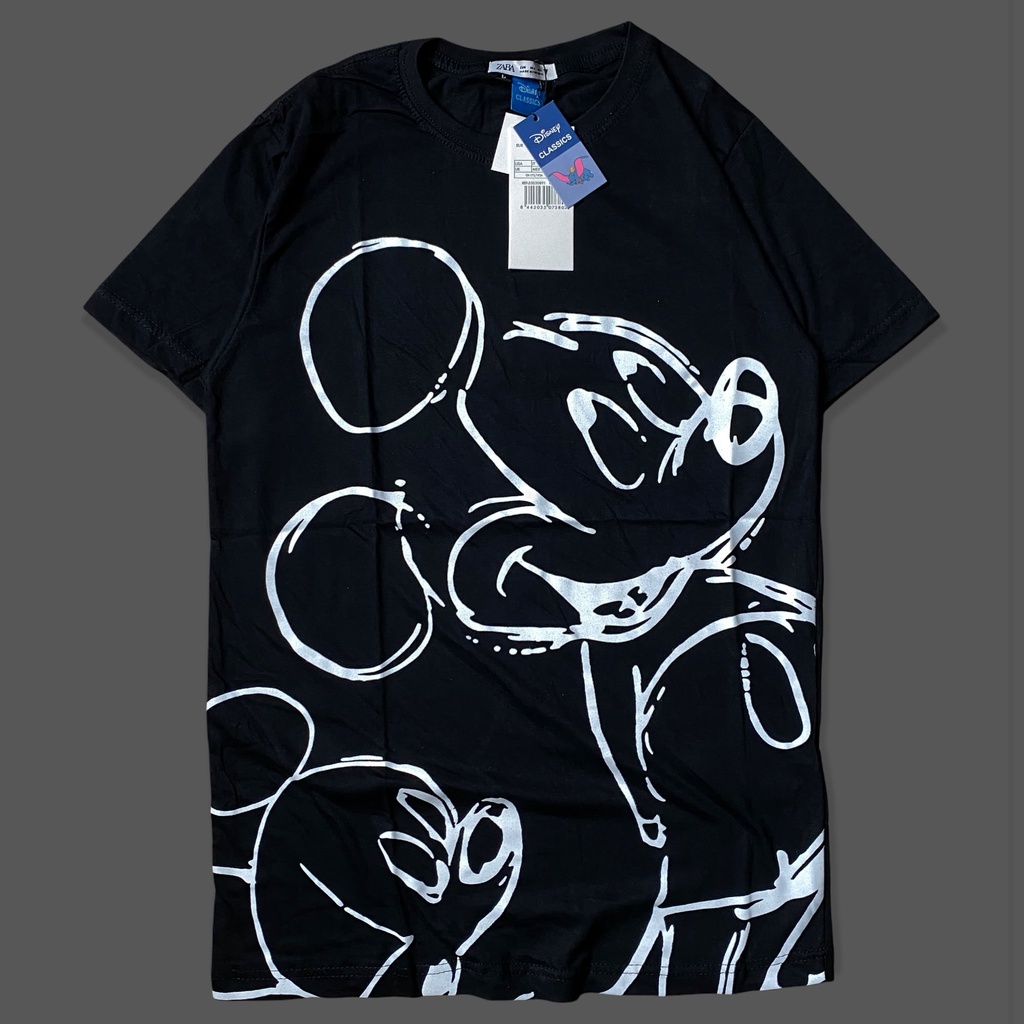 JBack - T Shirt Kaos Distro  Zara Disney Mickey Mouse Premium Mirror 1:1