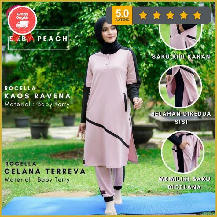 Baju Senam Muslim / Baju Senam Rok / Seragam Senam - S Promo