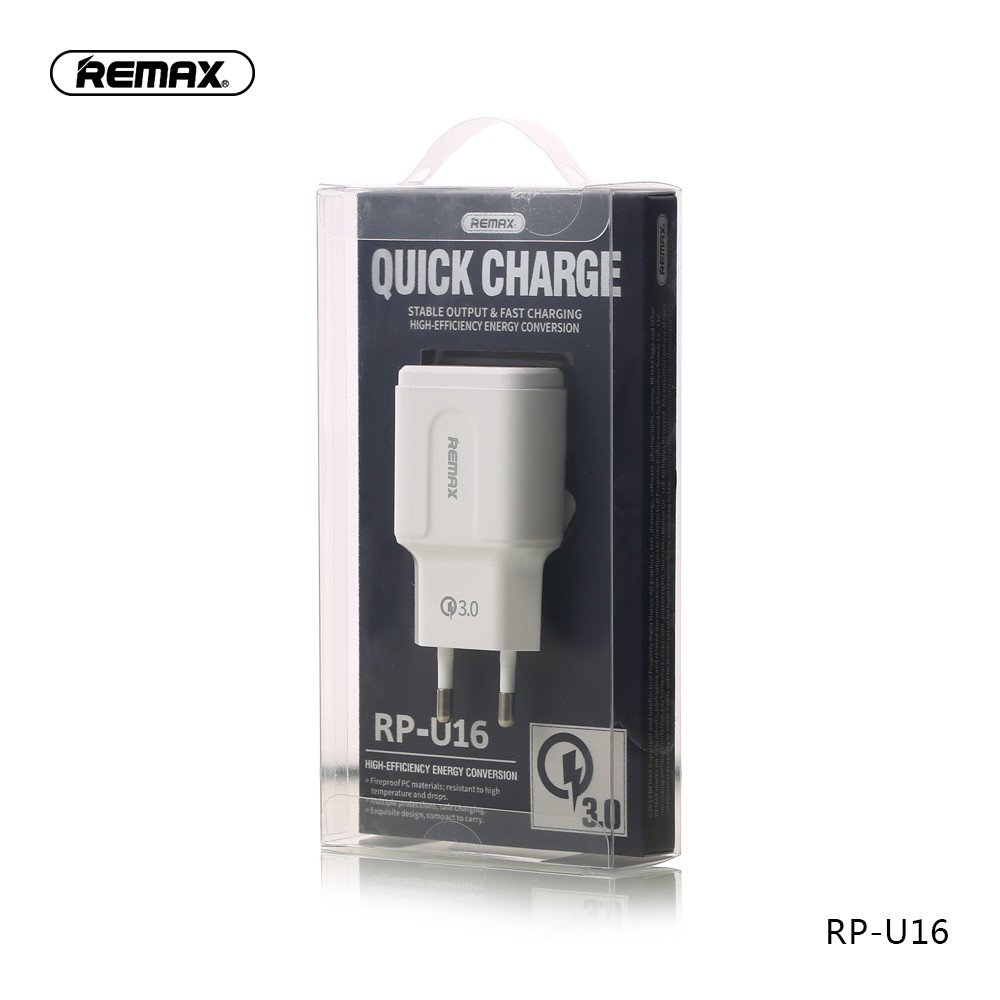 Remax RP-U16 Charger Adapter Fast Charging 3A Original