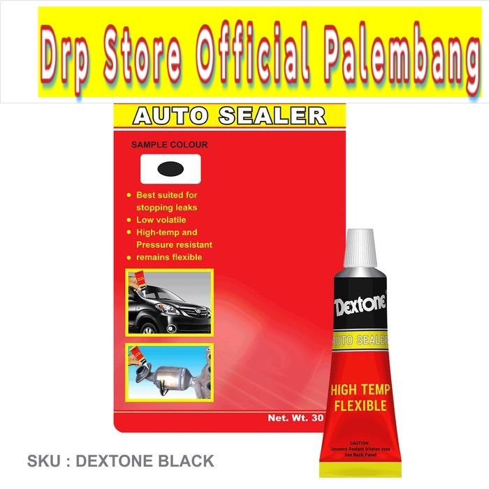 Lem Kaca Body Mobil DEXTONE Hitam sealant sealer Serba Guna