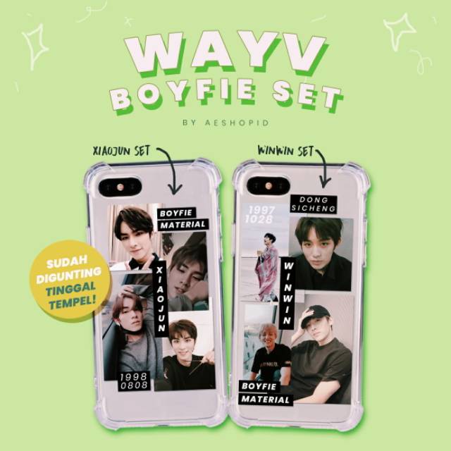 (WV-001) WAYV BOYFIE SET aesthetic sticker case hp stiker kpop custom lucas xiaojun estetik boyfriend