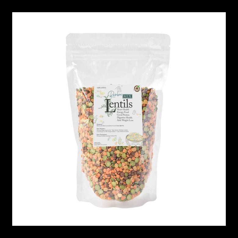 

READY STOK! HOUSE OF ORGANIX NATURAL RAINBOW MIX LENTILS 500 GR PALING MURAH
