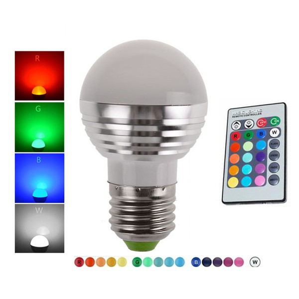 MPro 10 / 5 / 3 watt Bola led multifungsi 16 warna lampu led  E27 lampu bohlam led Remote Control 10W/5w/3w/ U10 bohlam bulb Warna Warni  Bonda B2 TaffLED Smart Led