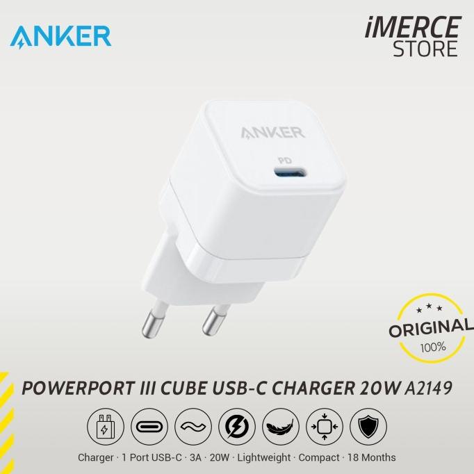 ANKER Powerport III Nano Type C PD 20W USB 3.0 Head Charger ORIGINAL