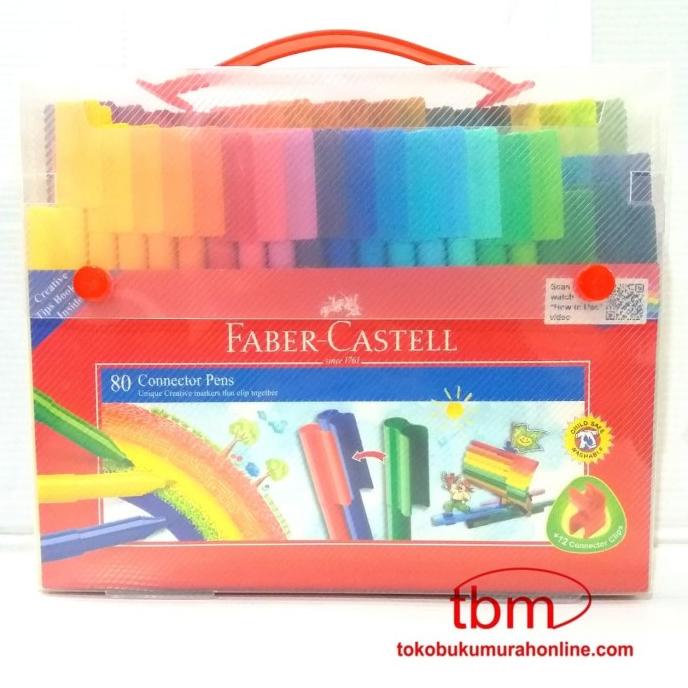

FABER CASTELL 80 CONNECTOR PENS SET GIFT / 80 SPIDOL FABER CASTELL ---READY---