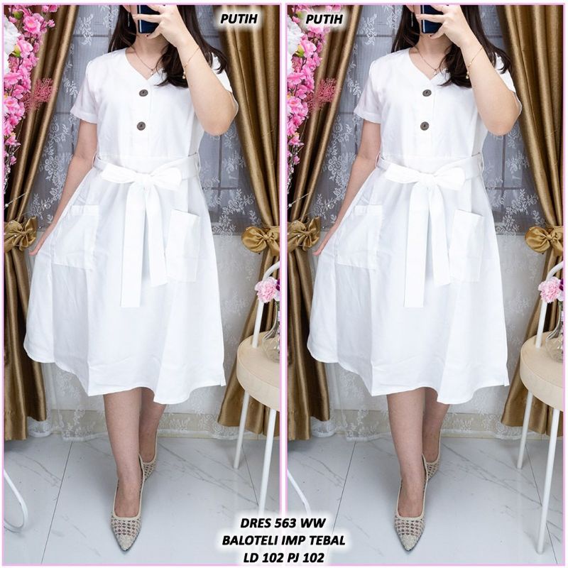 Dress Kancing warna/i (bisa busui)/ld 102