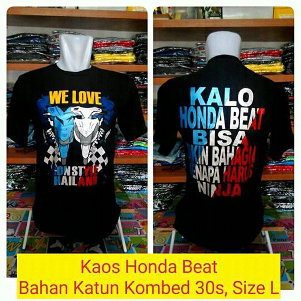 Kaos Honda Beat Owner Komunitas Motor Indonesia Distro Murah Premium