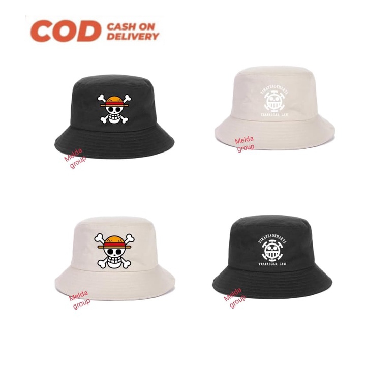 New Topi Bucket Distro Pria Dan Wanita Terbaru Cap Onepiece Dan Piratesofharts Bucket Korean Hip Hop Paling Treandy COD