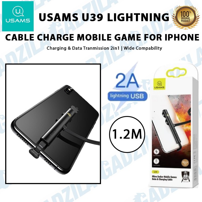 USAMS U39 LIGHTNING SUCKER MOBILE GAMES KABEL CHARGER GAMING IPHONE 2A